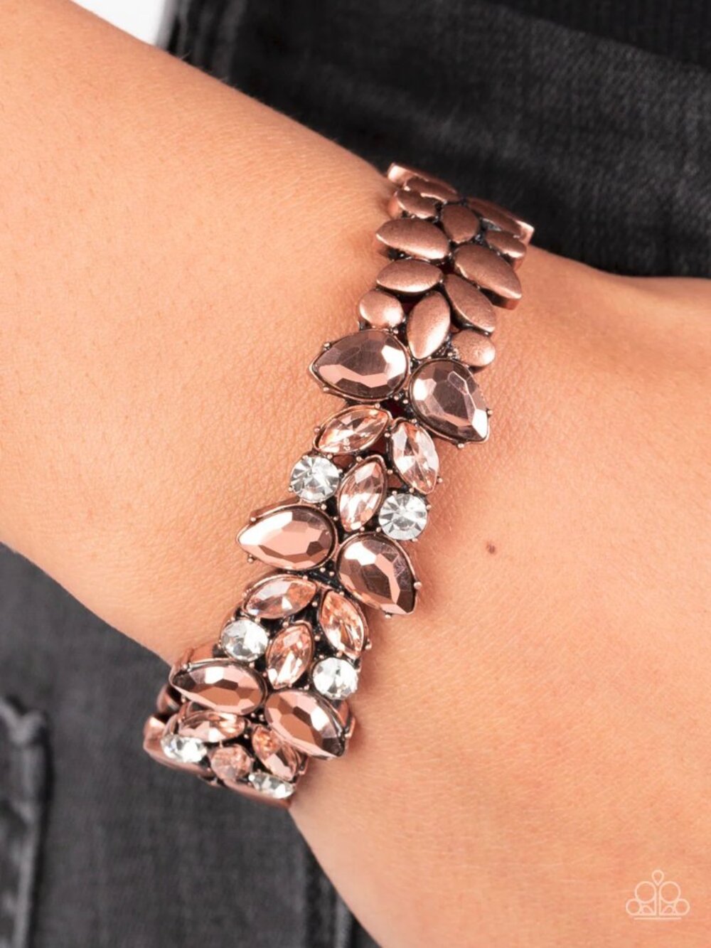 Paparazzi Jewelry Accessories - Glacial Gleam - Copper Bracelet - Vintage